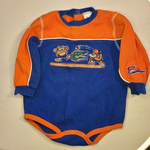 NCAA Florida Gators Kid Athletes Baby (18 mo) Blue Orange Embroidered One Piece